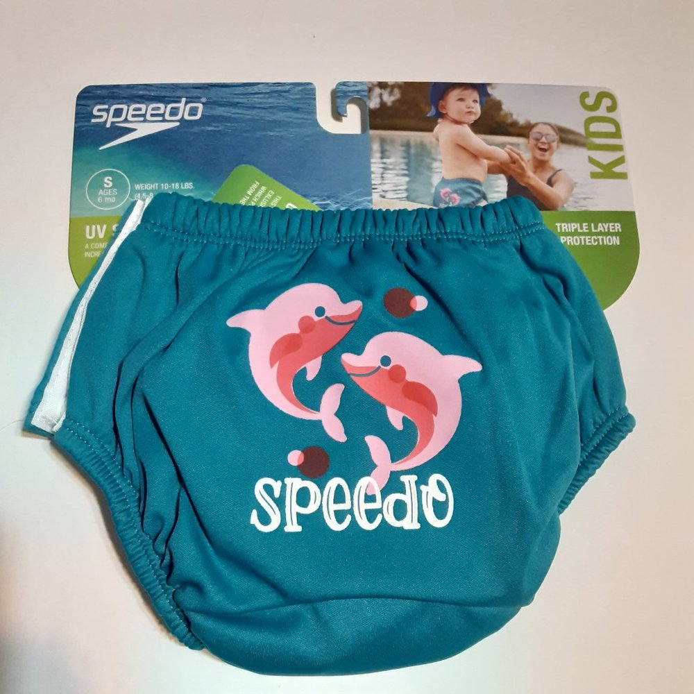 Speedo UV Swim Diaper With Snaps in Size S 6 Months 10-18 lbs NWT